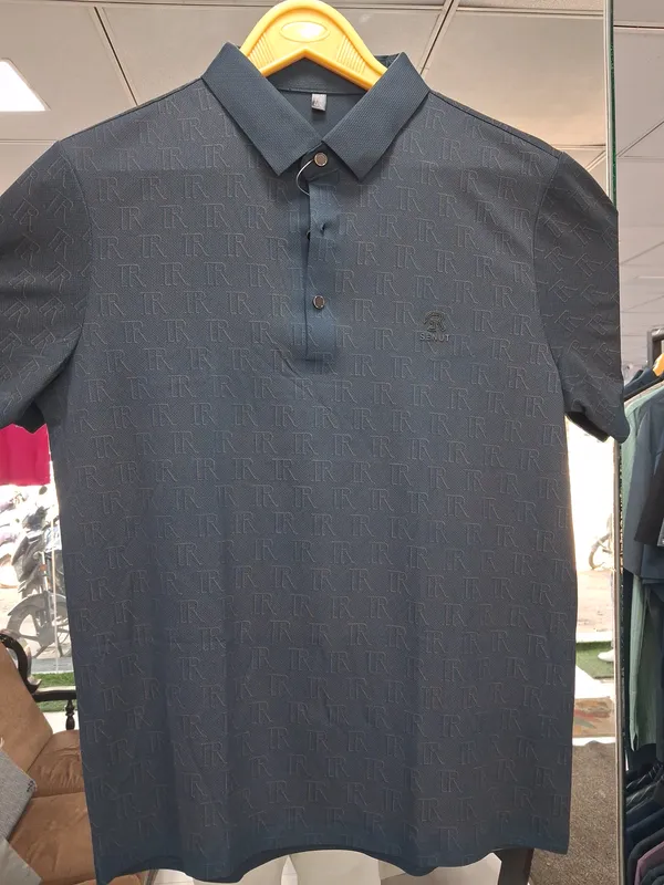 Dark_Grey_Imported_Lycra_Solid_Polo_T-Shirt_For_Men