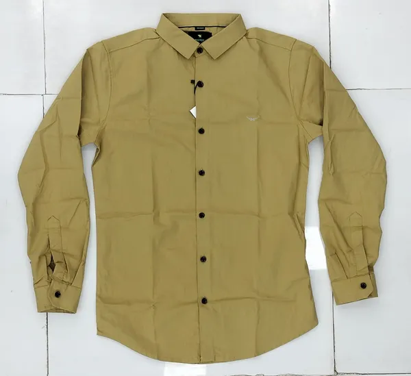 Mustard_Yellow_Cotton_Solid_Formal_Shirt_For_Men