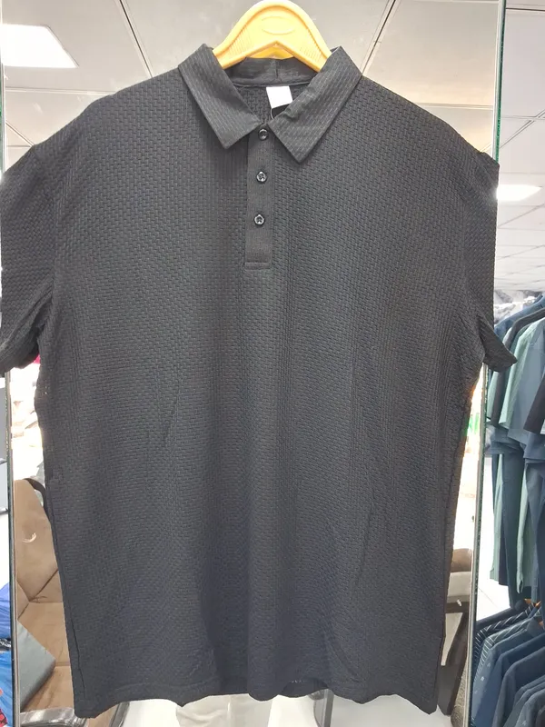 Grey_Imported_Lycra_Solid_Polo_T-Shirt_For_Men