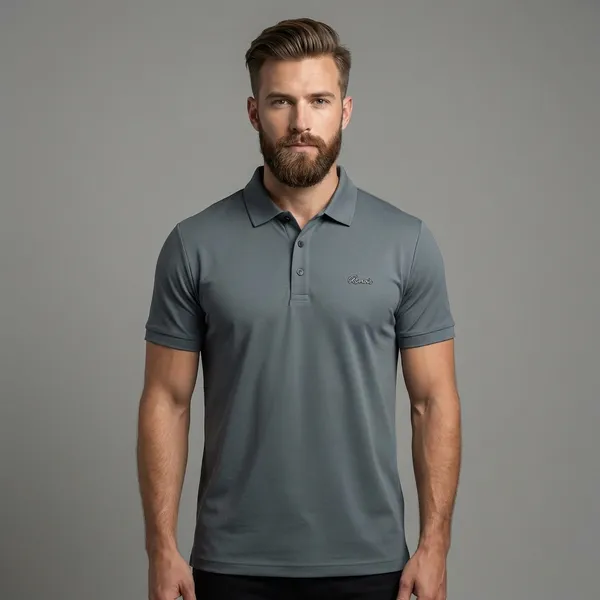 Grey_Imported_Lycra_Solid_Polo_T-Shirt_For_Men