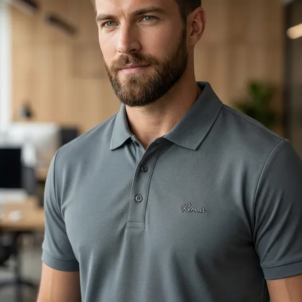 Grey_Imported_Lycra_Solid_Polo_T-Shirt_For_Men