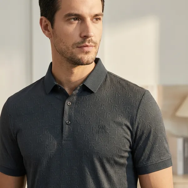 Dark_Grey_Imported_Lycra_Solid_Polo_T-Shirt_For_Men