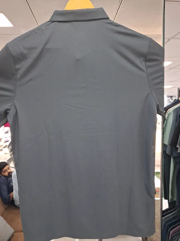 Grey_Imported_Lycra_Solid_Polo_T-Shirt_For_Men