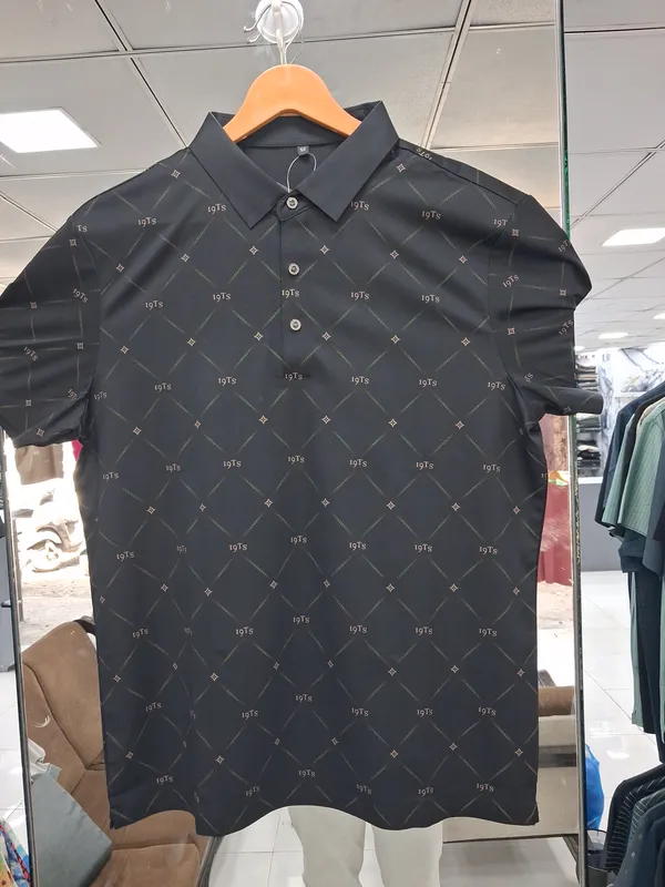 Black_Imported_Lycra_Solid_Polo_T-Shirt_For_Men