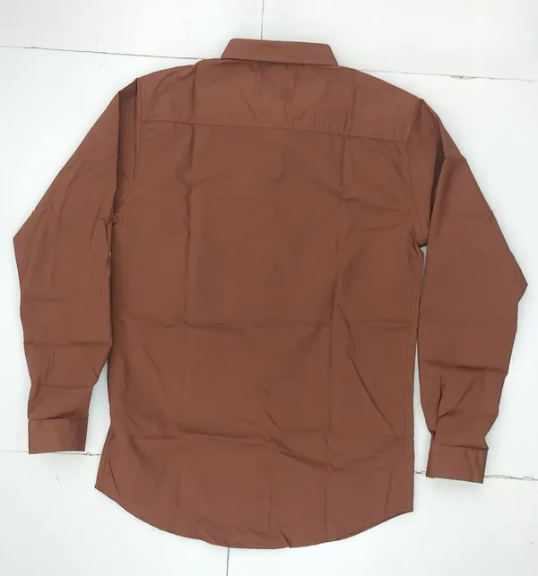 Brown_Cotton_Solid_Shirt_For_Men