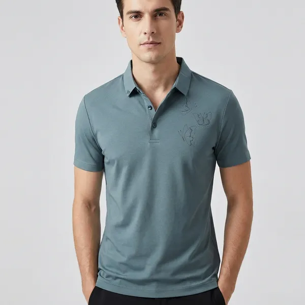 Bluish_Grey_Imported_Lycra_Solid_Polo_T-Shirt_For_Men