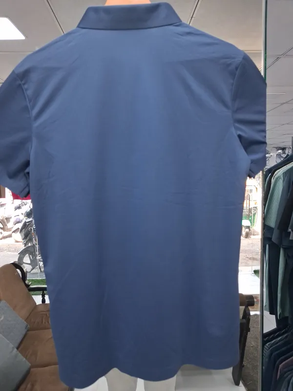 Navy_Blue_Imported_Lycra_Solid_Polo_T-Shirt_For_Men