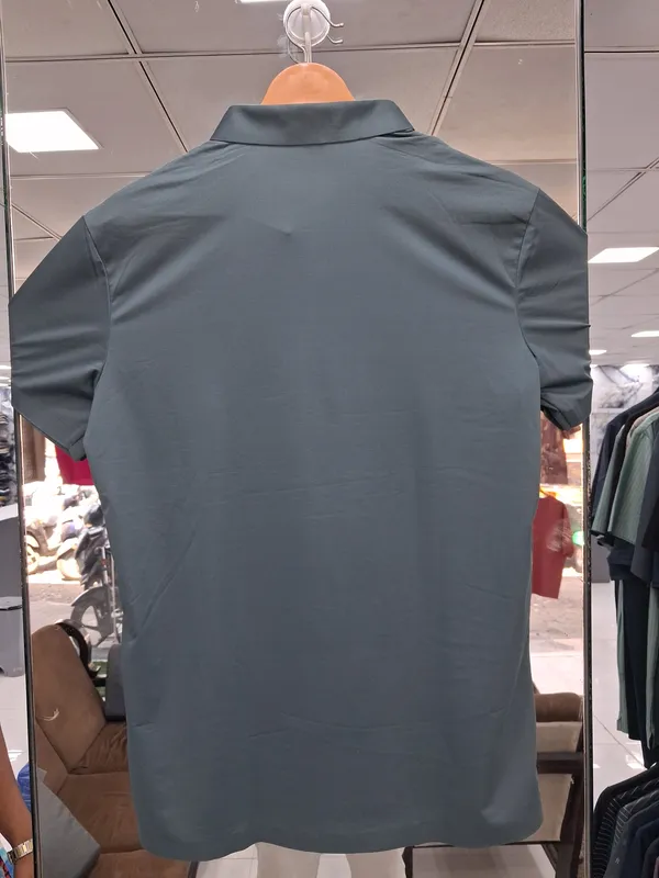 Bluish_Grey_Imported_Lycra_Solid_Polo_T-Shirt_For_Men