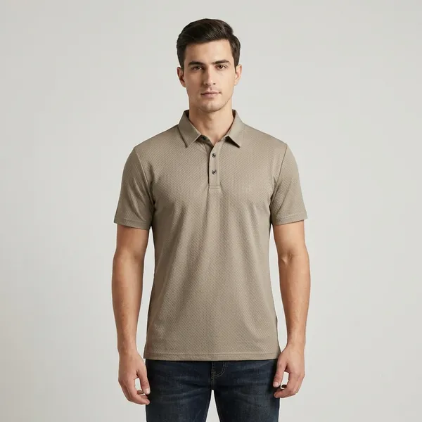 Beige_Imported_Lycra_Solid_Polo_T-Shirt_For_Men
