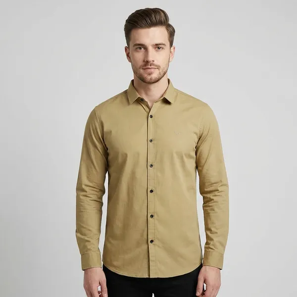 Mustard_Yellow_Cotton_Solid_Formal_Shirt_For_Men