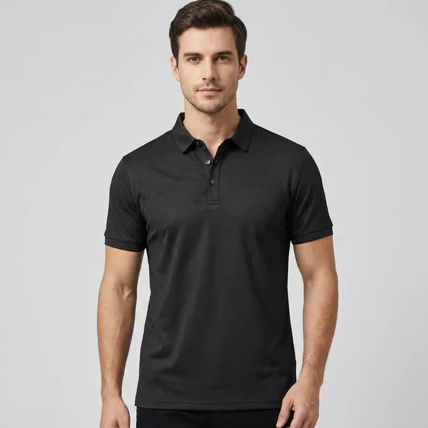 Black_Imported_Lycra_Solid_Polo_T-Shirt_For_Men