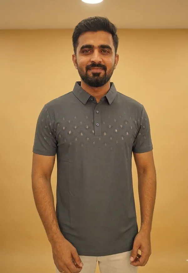 Dark_Grey_Imported_Lycra_Solid_Polo_T-Shirt_For_Men