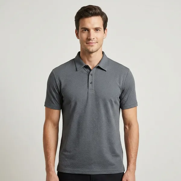 Grey_Imported_Lycra_Solid_Polo_T-Shirt_For_Men
