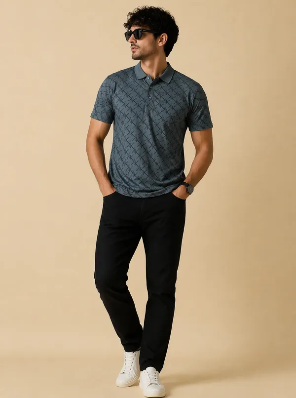 Grey_Imported_Lycra_Solid_Polo_T-Shirt_For_Men