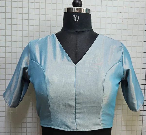 Silk_Shimmer_Light_Blue_Sleeveless_Blouse_With_V-Neck_Design
