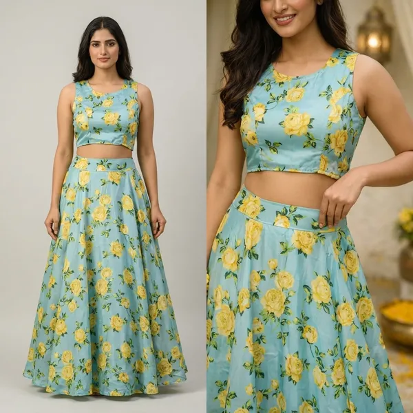 Floral_Print_Crop_Top_And_Skirt_Set