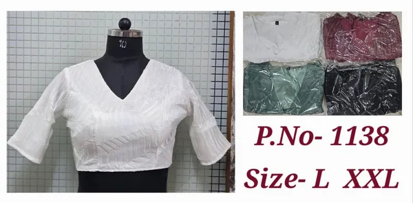Imported_Organza_Crush_Readymade_Blouse