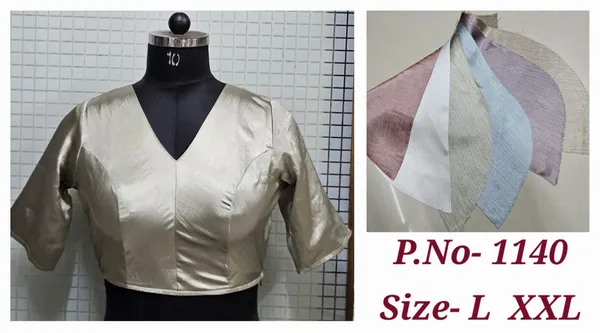 Women'S_Satin_V-Neck_Blouse_-_Champagne_Gold