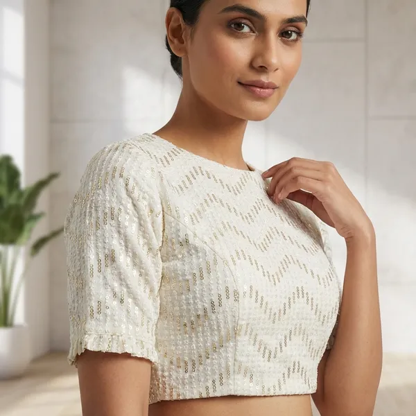 White_Sequin_Embellished_Blouse