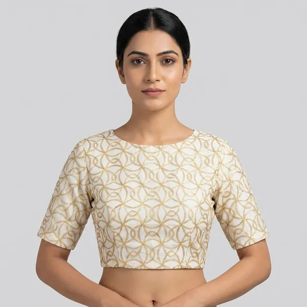 Women'S_Gold_Embroidered_Crop_Top_Blouse_-_Elegant_Traditional_Wear