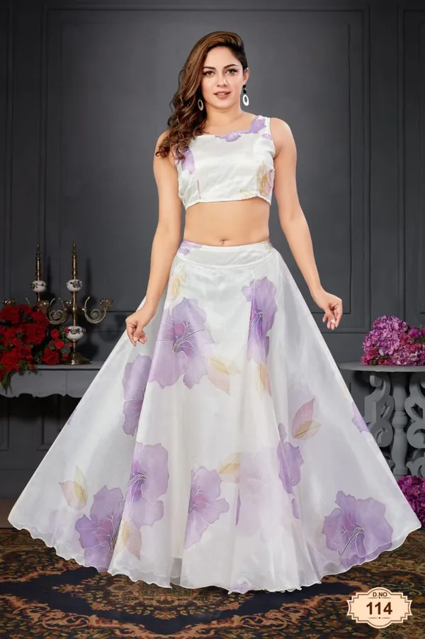Tissue_Floral_Print_White_And_Purple_Lehenga_Choli_Set
