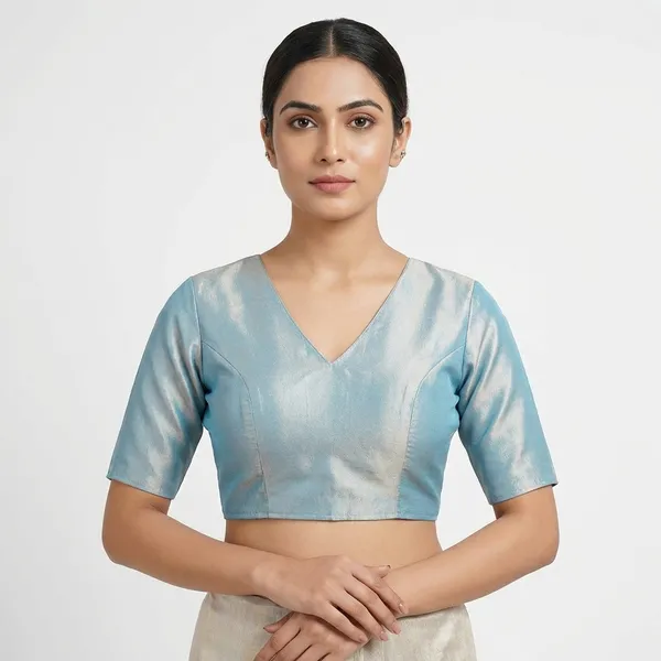 Silk_Shimmer_Light_Blue_Sleeveless_Blouse_With_V-Neck_Design