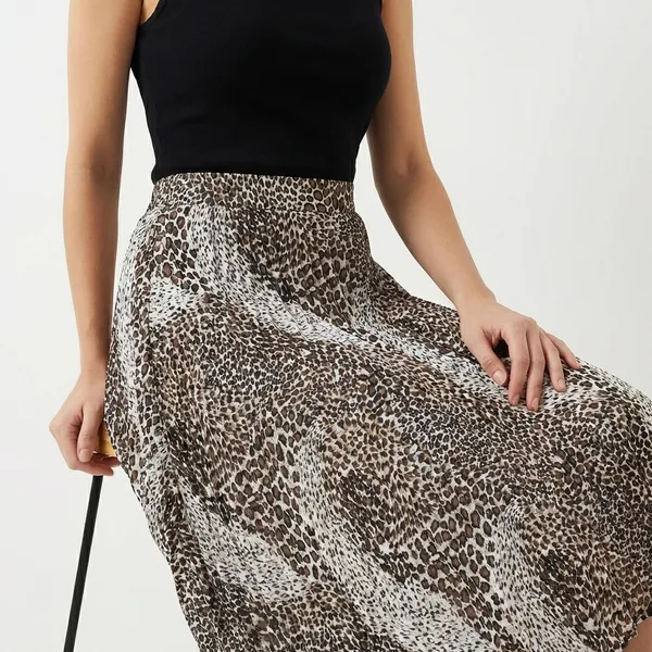 Women'S_Animal_Print_Pleated_Mini_Skirt