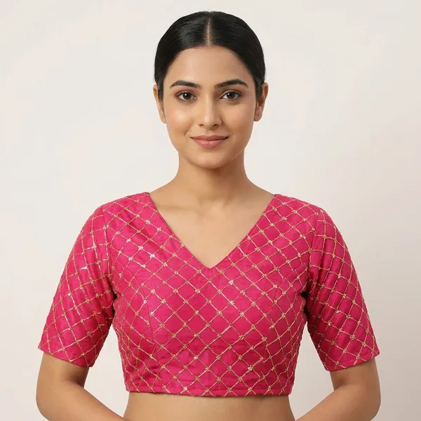 Pink_Gota_Patti_Work_Designer_Blouse