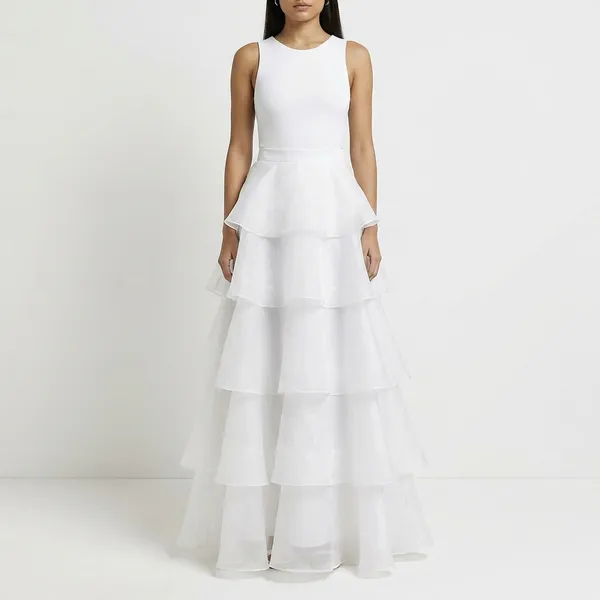 Women'S_White_Tiered_Ruffle_Maxi_Skirt