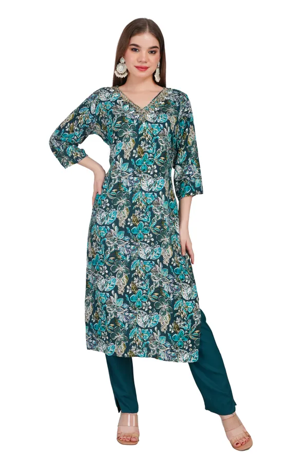 Women_Rayon_Kurta_And_Trouser_With_Dupatta_Set_Elegant_Party_And_Festive_Wear