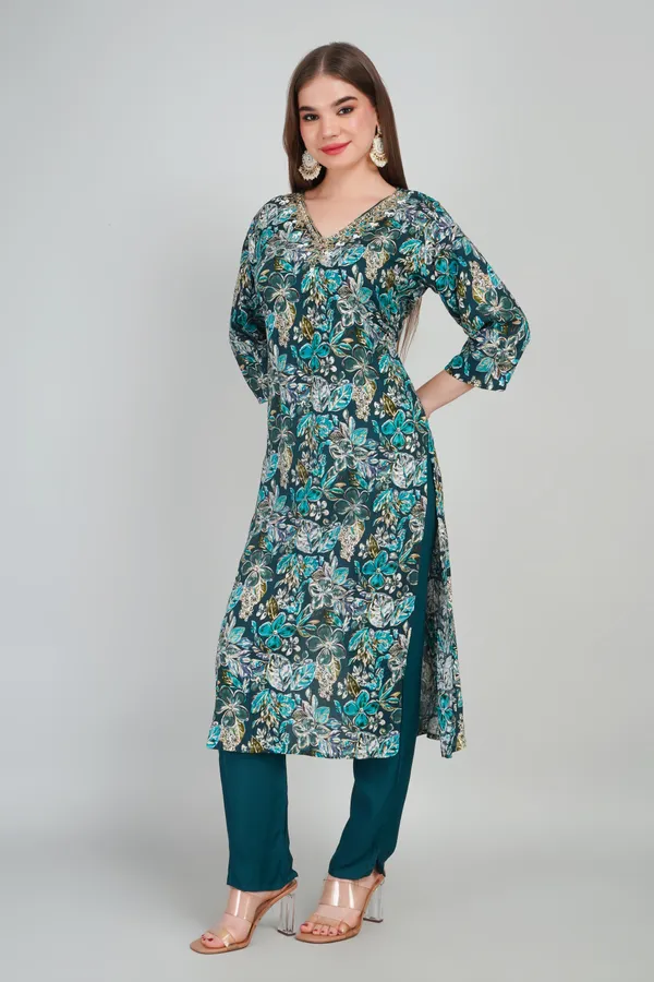 Women_Rayon_Kurta_And_Trouser_With_Dupatta_Set_Elegant_Party_And_Festive_Wear