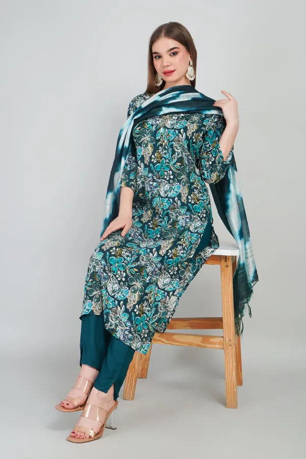Women_Rayon_Kurta_And_Trouser_With_Dupatta_Set_Elegant_Party_And_Festive_Wear