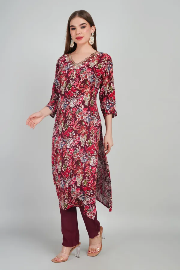 Women_Rayon_Kurta_And_Trouser_With_Dupatta_Set_Elegant_Party_And_Festive_Wear