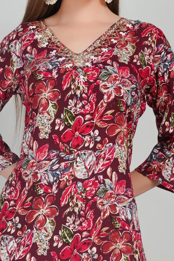 Women_Rayon_Kurta_And_Trouser_With_Dupatta_Set_Elegant_Party_And_Festive_Wear