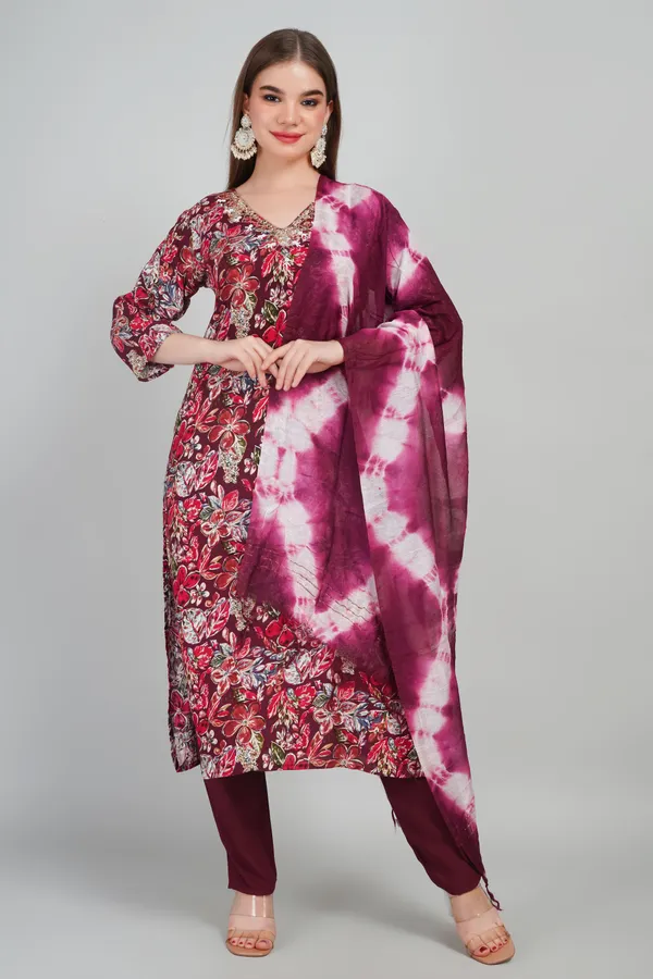 Women_Rayon_Kurta_And_Trouser_With_Dupatta_Set_Elegant_Party_And_Festive_Wear