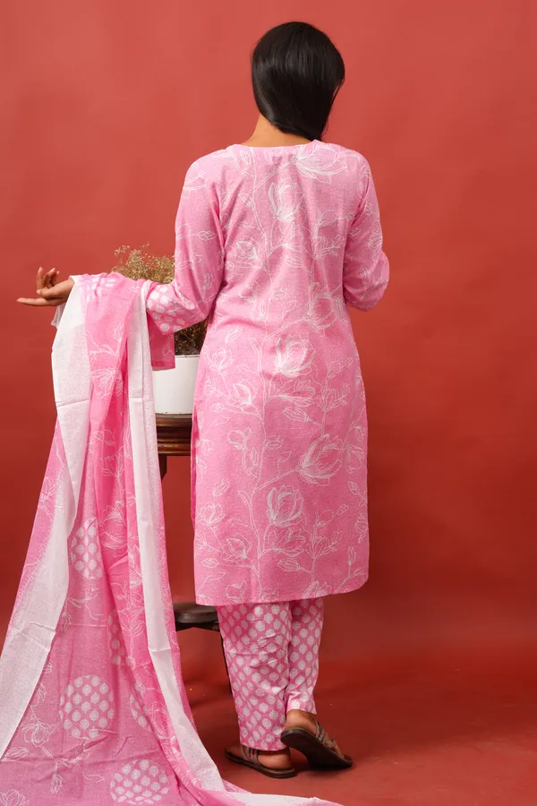 Women_Cotton_Kurta_And_Trouser_With_Dupatta_Set_Elegant_Party_And_Festive_Wear_For_Women