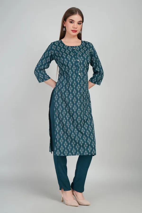 Women_Rayon_Kurta_And_Trouser_With_Dupatta_Set_Elegant_Party_And_Festive_Wear