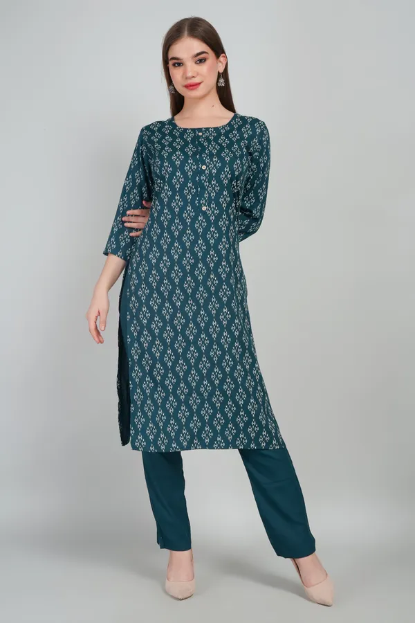 Women_Rayon_Kurta_And_Trouser_With_Dupatta_Set_Elegant_Party_And_Festive_Wear