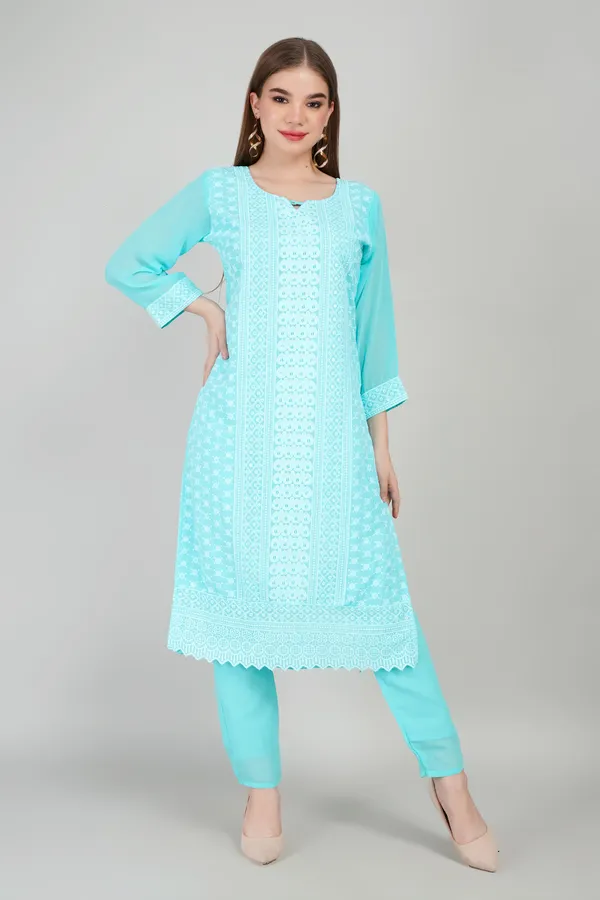 Women_Georgette_Kurta_And_Trouser_With_Dupatta_Set_Elegant_Party_And_Festive_Wear