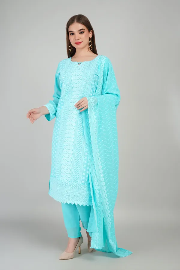 Women_Georgette_Kurta_And_Trouser_With_Dupatta_Set_Elegant_Party_And_Festive_Wear
