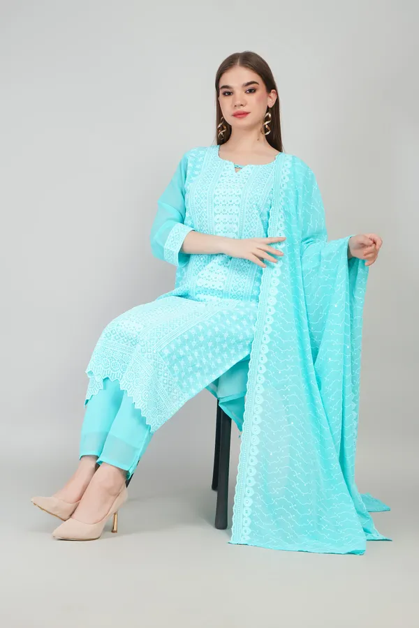 Women_Georgette_Kurta_And_Trouser_With_Dupatta_Set_Elegant_Party_And_Festive_Wear