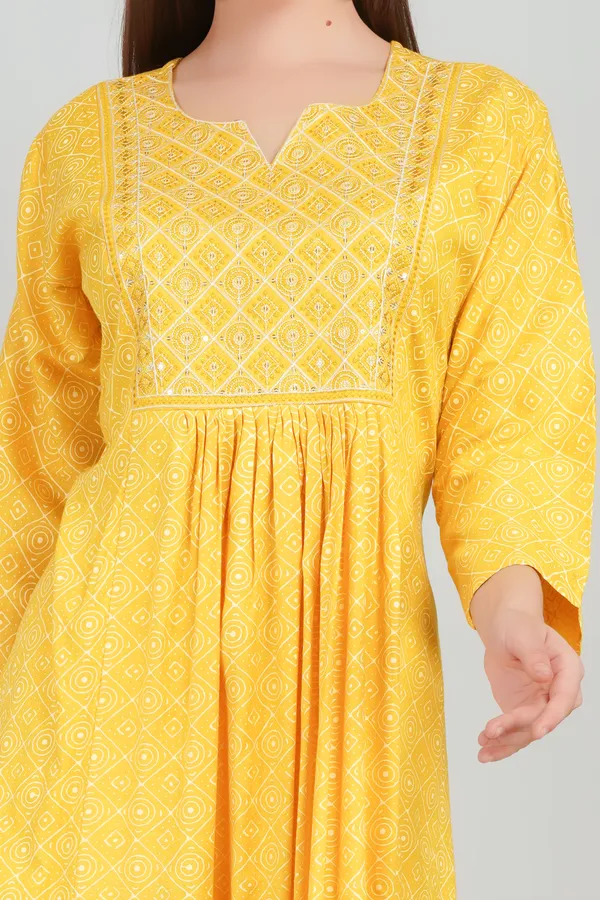 Yellow_Women_Rayon_Kurti_Elegant_Party_And_Festive_Wear