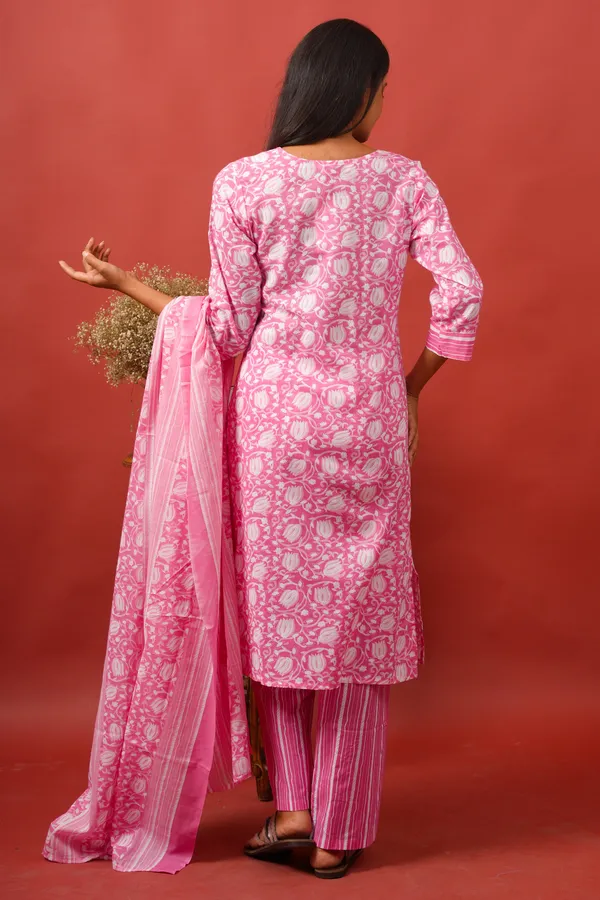 Women_Cotton_Kurta_And_Trouser_With_Dupatta_Set_Elegant_Party_And_Festive_Wear_For_Women