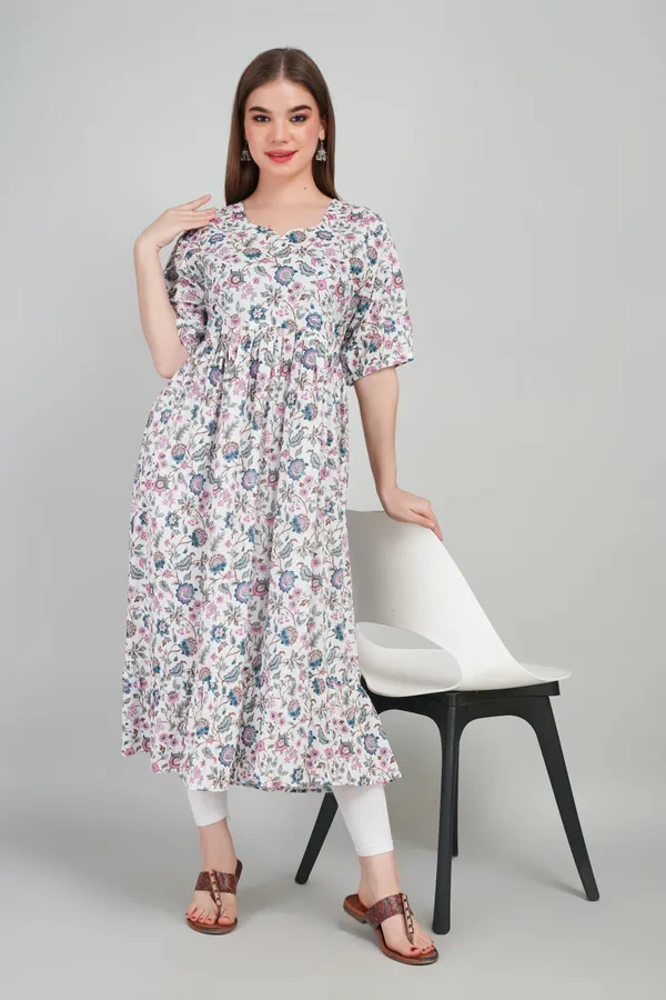 White_Women_Cotton_Kurti_Elegant_Party_And_Festive_Wear
