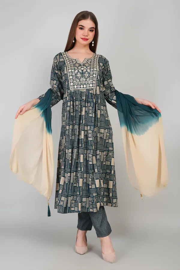 Women_Cotton_Kurta_And_Trouser_With_Dupatta_Set_Elegant_Party_And_Festive_Wear