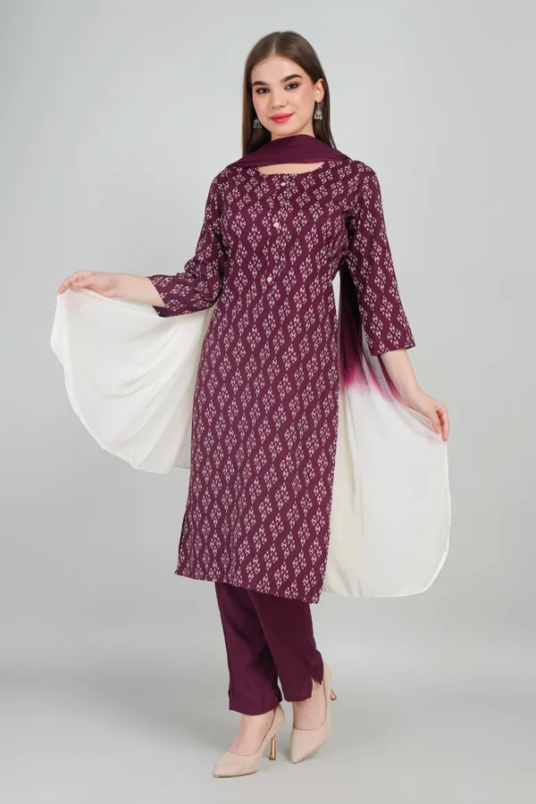 Women_Rayon_Kurta_And_Trouser_With_Dupatta_Set_Elegant_Party_And_Festive_Wear