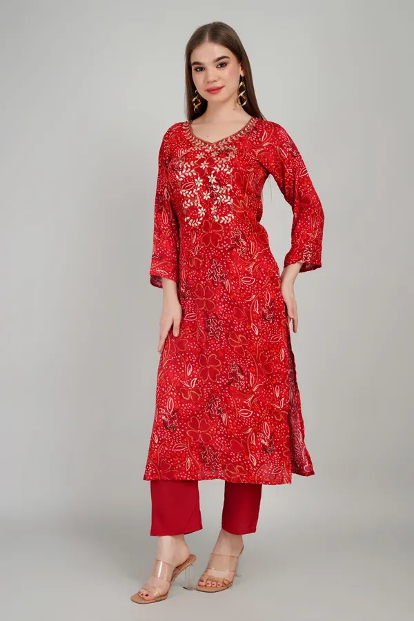 Women_Rayon_Kurta_And_Trouser_With_Dupatta_Set_Elegant_Party_And_Festive_Wear