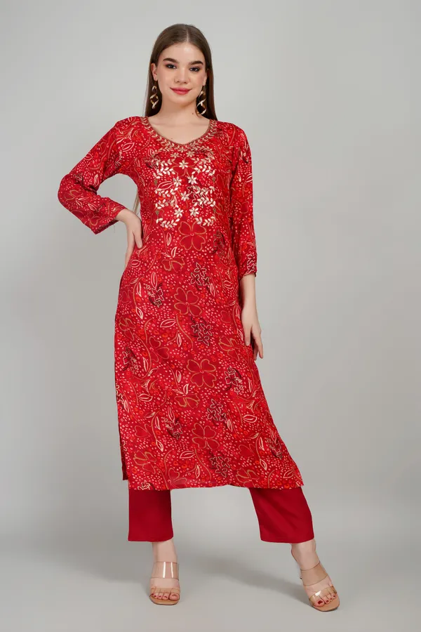 Women_Rayon_Kurta_And_Trouser_With_Dupatta_Set_Elegant_Party_And_Festive_Wear