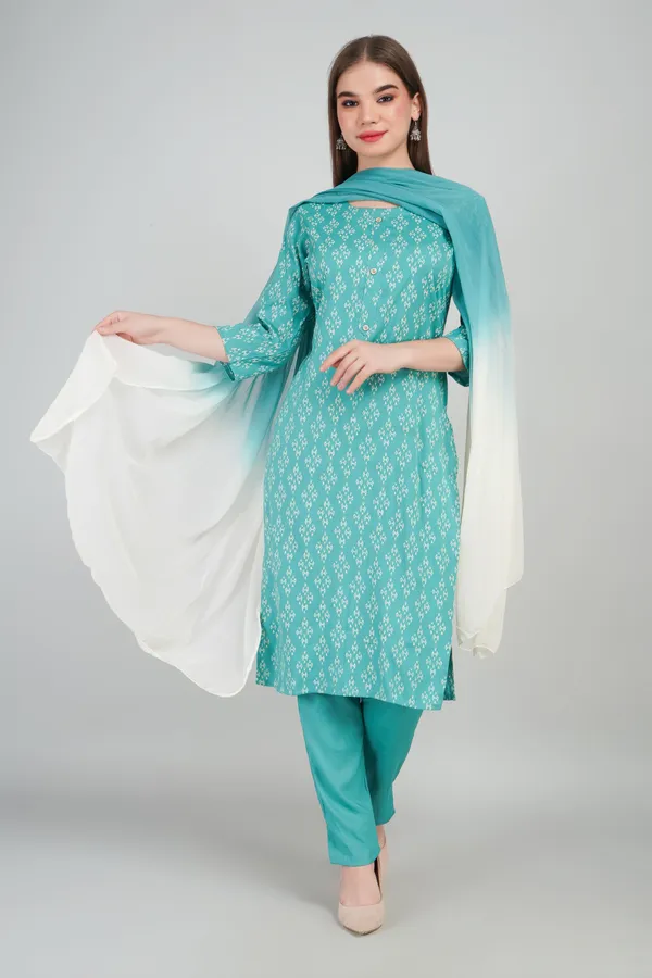 Women_Rayon_Kurta_And_Trouser_With_Dupatta_Set_Elegant_Party_And_Festive_Wear