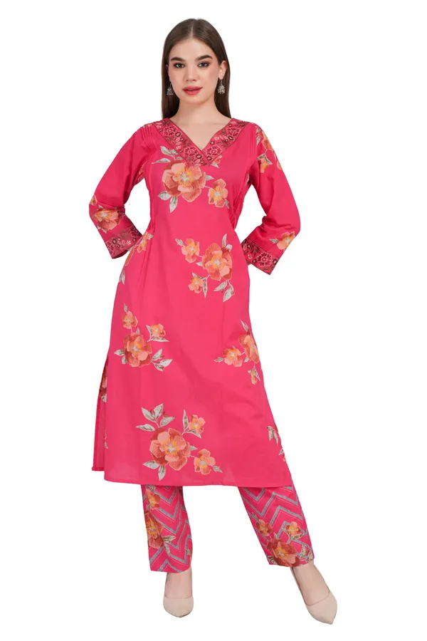 Women_Cotton_Kurta_And_Trouser_With_Dupatta_Set_Elegant_Party_And_Festive_Wear